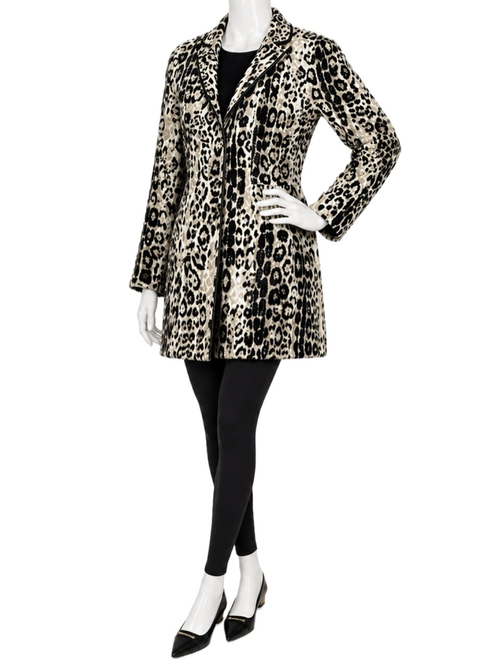 🧥🐆‎ LOUBEN Leopard Print Quilted Blazer Jacket | Made in Canada Sz 14